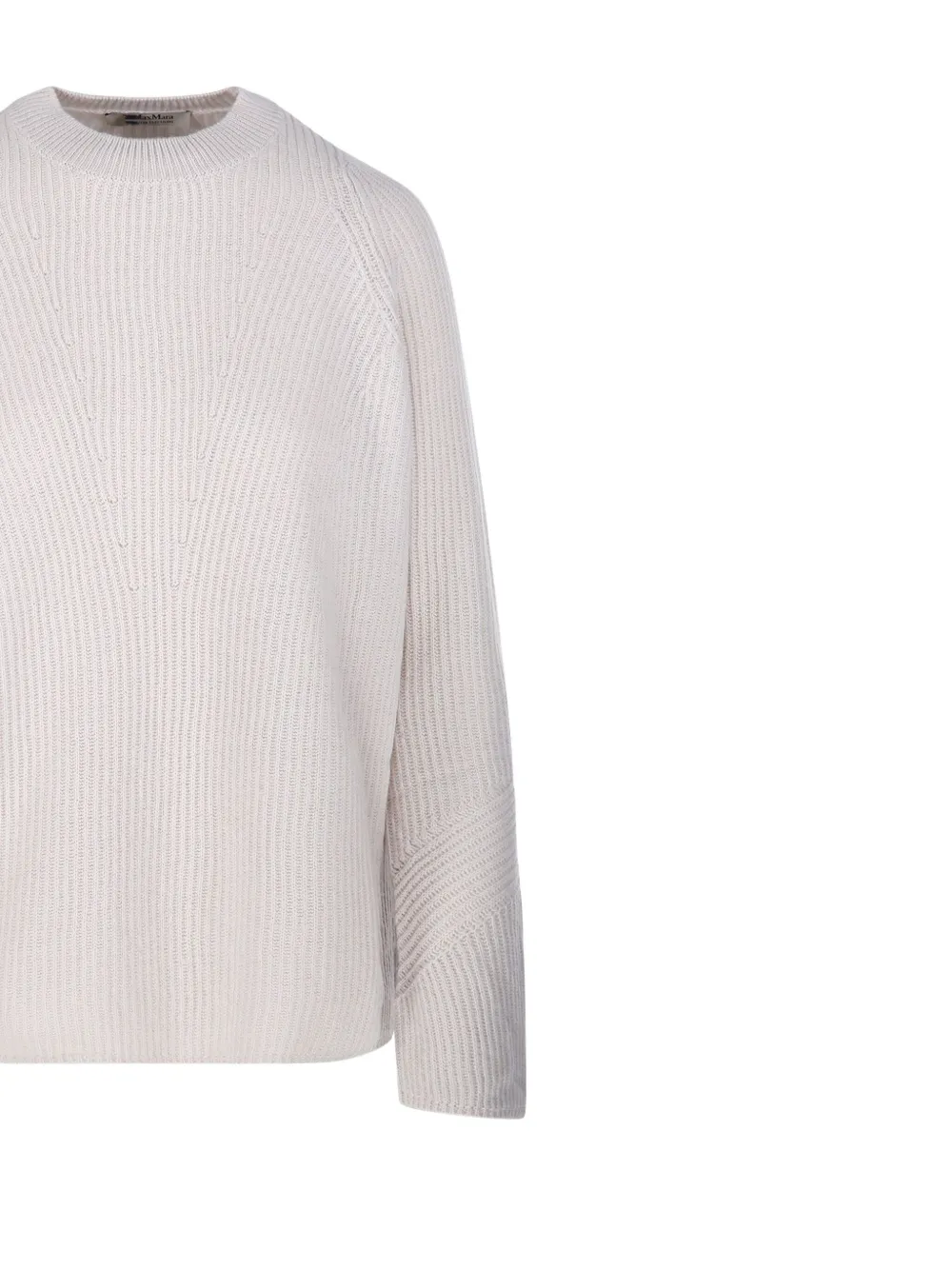 's Max Mara Ribbed-knit Raglan-sleeve Sweater In White