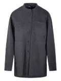 'S Max Mara button-front patch-pocket shirt jacket - Grey