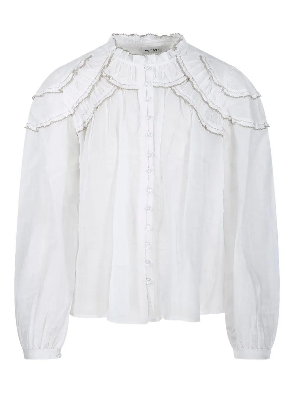 Isabel Marant Étoile Christa Ruffled High-neck Blouse