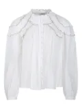 MARANT ÉTOILE Christa ruffled high-neck blouse - White