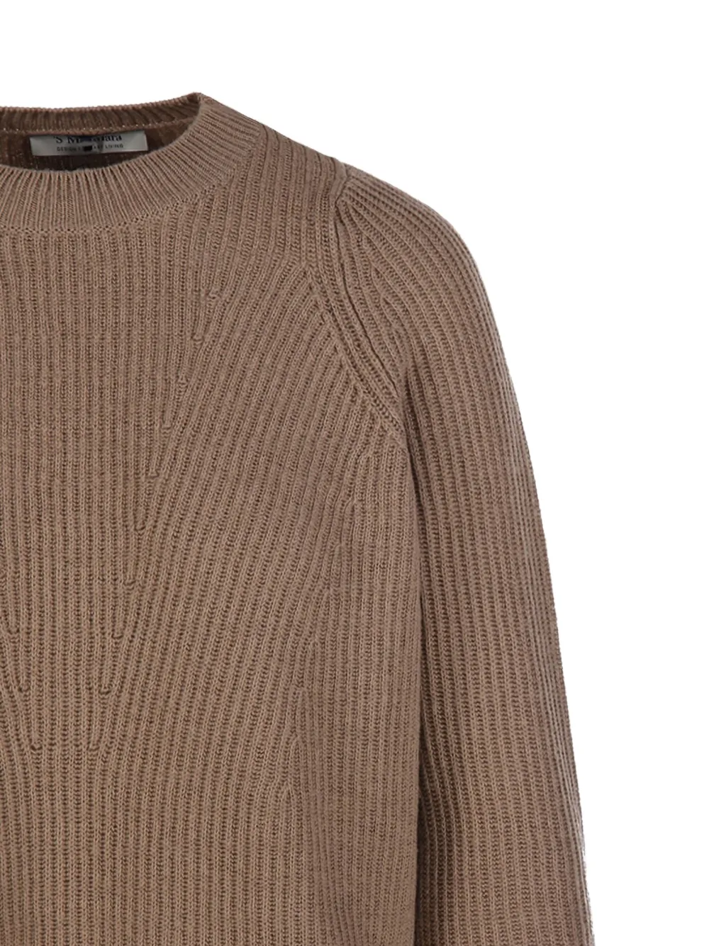 'S Max Mara Ribgebreide trui Bruin