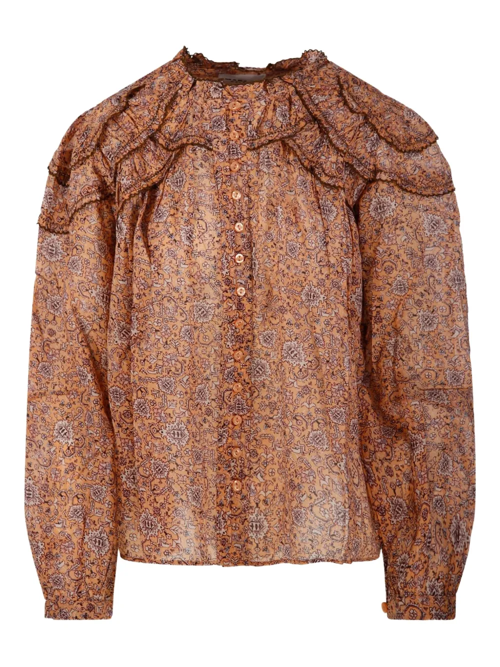 MARANT ÉTOILE ruffled paisley-print blouse | Orange | Image 1