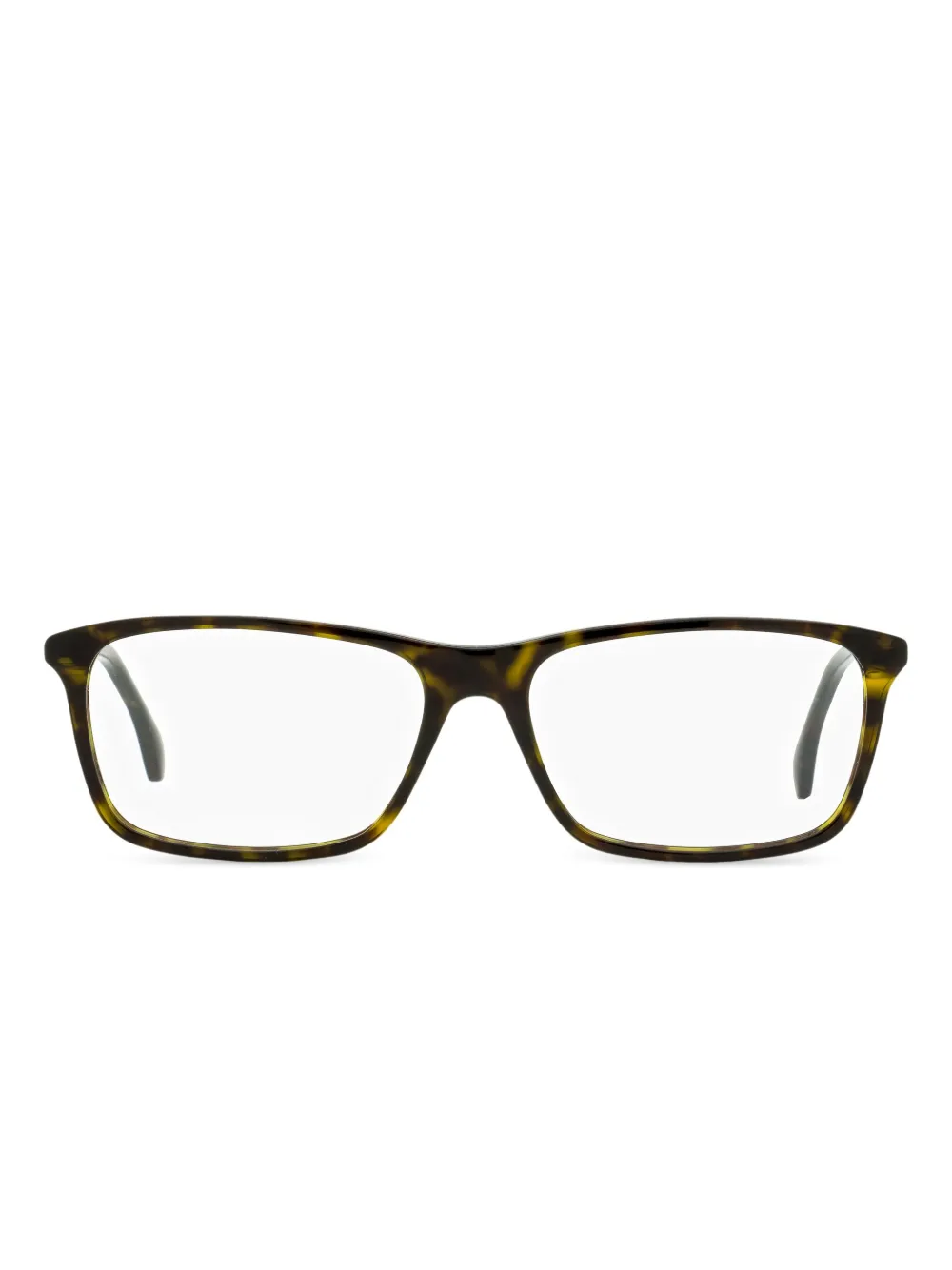 Gucci Eyewear rectangular-frame logo-detail glasses - ブラウン Gucci Eyewear rectangular-frame logo-detail glasses - ブラウン