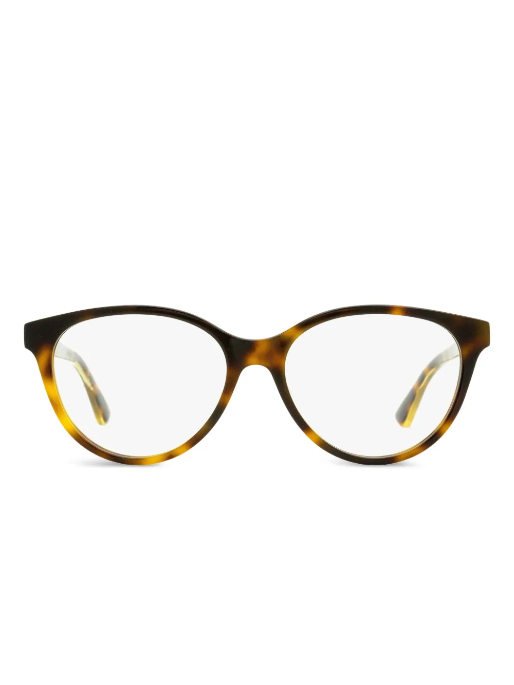 Gucci Eyewear Web-detail cat-eye frame - ブラウン Gucci Eyewear Web-detail cat-eye frame - ブラウン