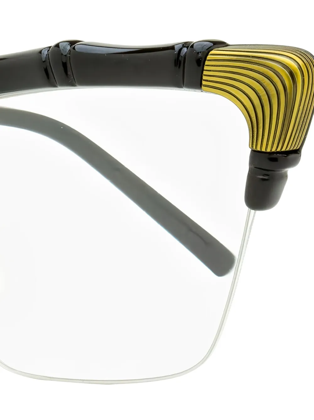 Gucci Eyewear bamboo-detail cat-eye glasses Zwart