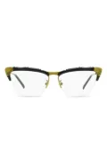 Gucci Eyewear bamboo-detail cat-eye glasses - Black