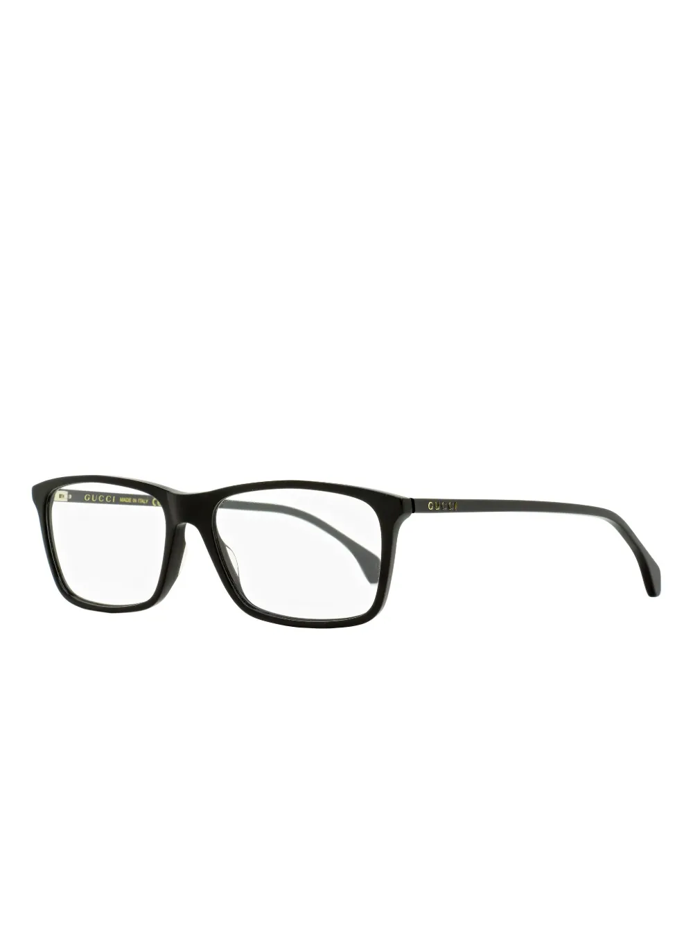 Gucci Eyewear rectangular logo glasses Zwart