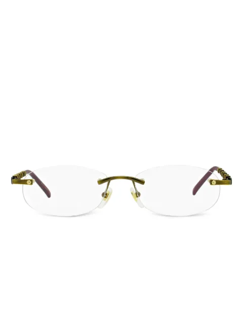 Gucci Eyewear bamboo-detail rimless glasses