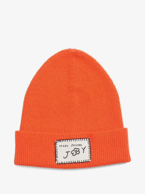 Marc Jacobs The Joy ribbed logo beanie hat