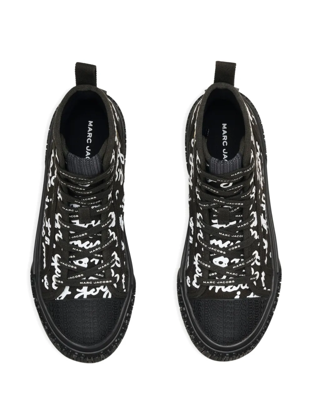 Marc Jacobs The Marc Is Joy high-top canvas sneakers Black