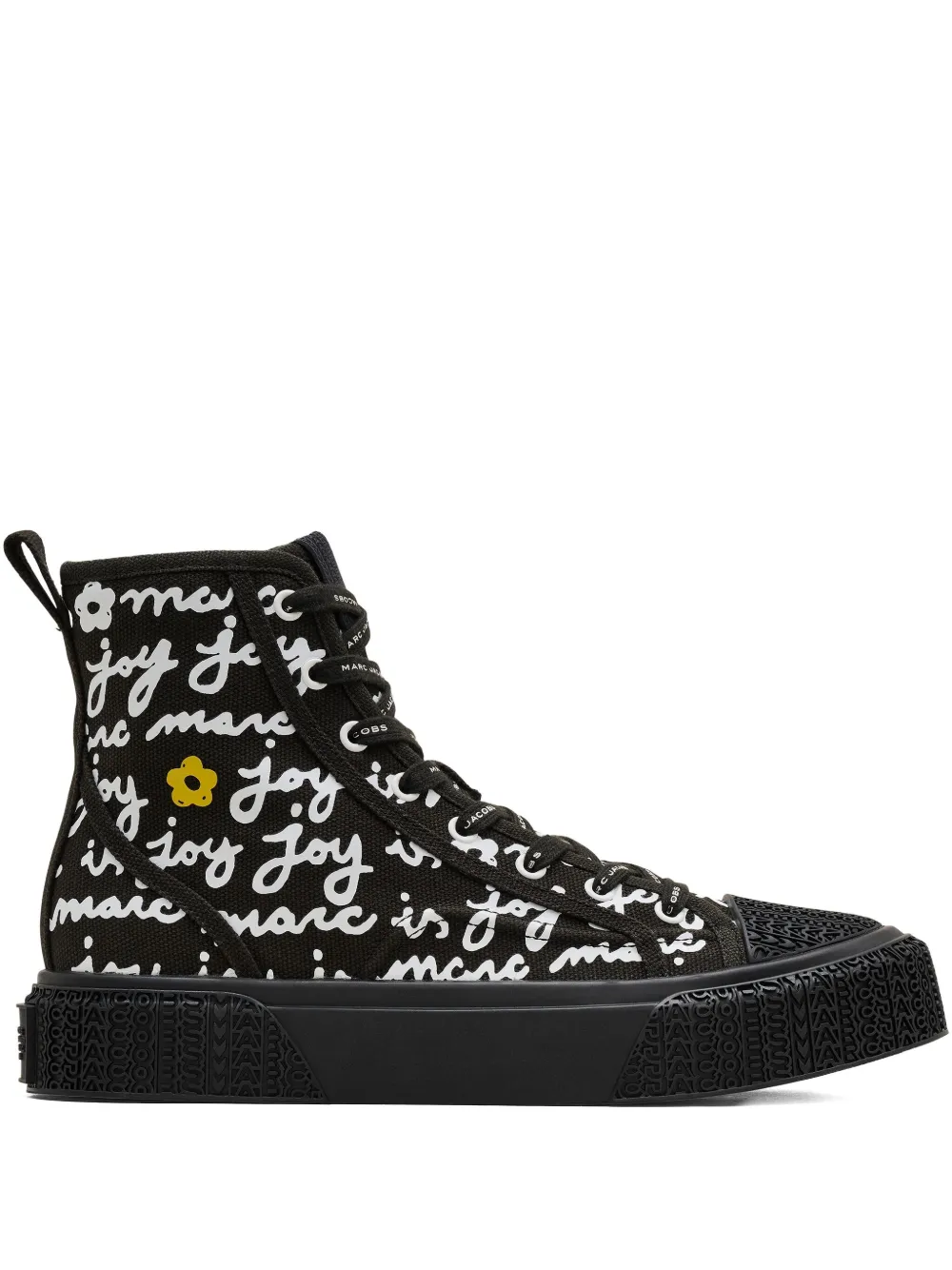 Marc Jacobs The Marc Is Joy high-top canvas sneakers Zwart
