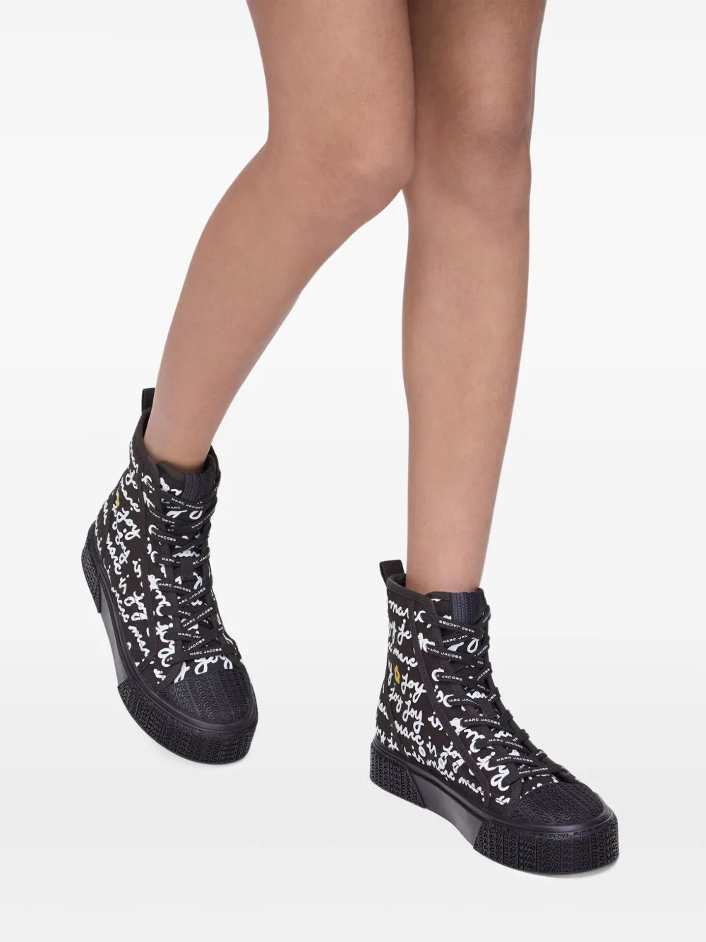 Marc Jacobs The Marc Is Joy high-top canvas sneakers Black