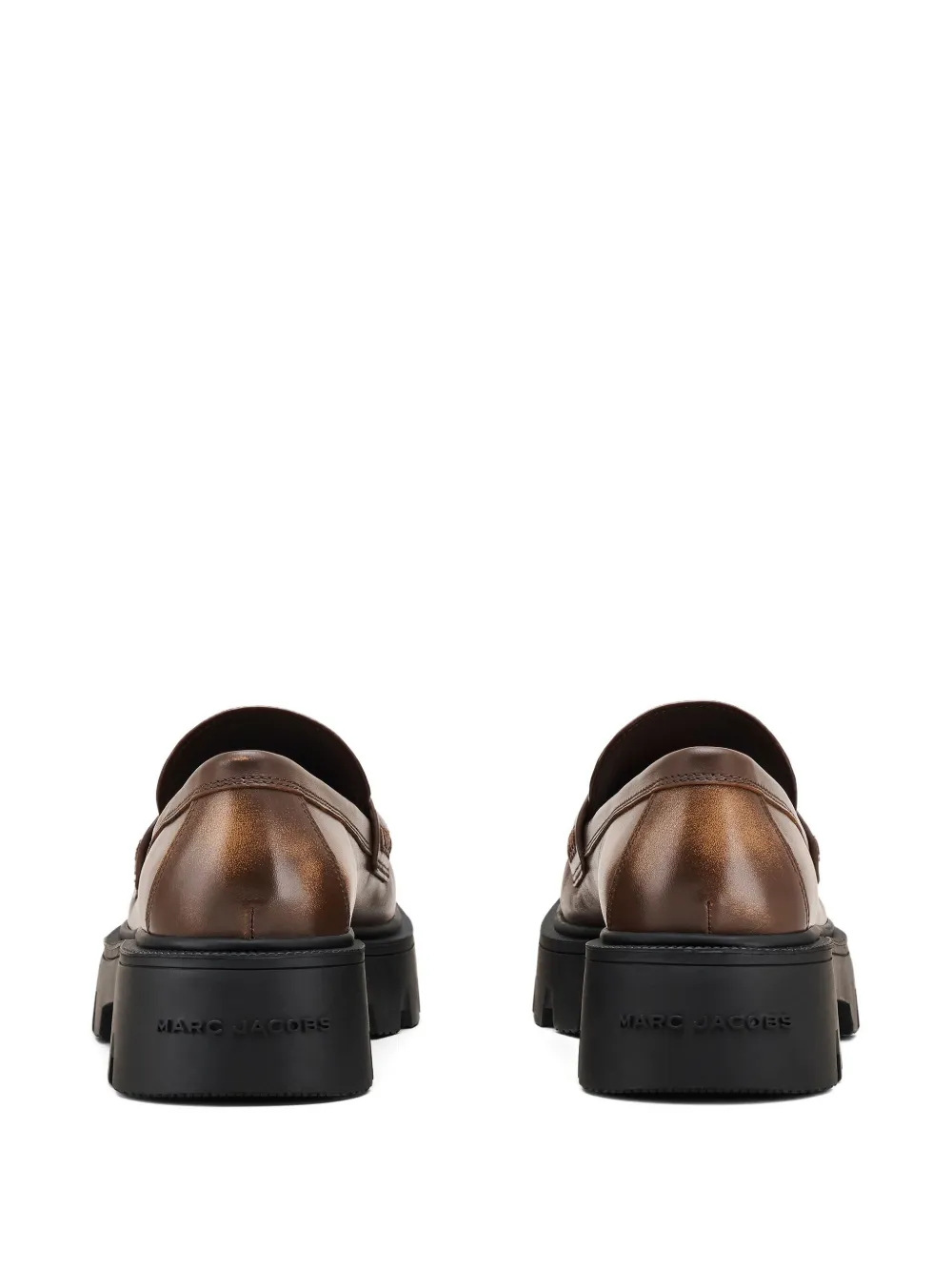 Marc Jacobs logo-plaque chunky loafers Brown
