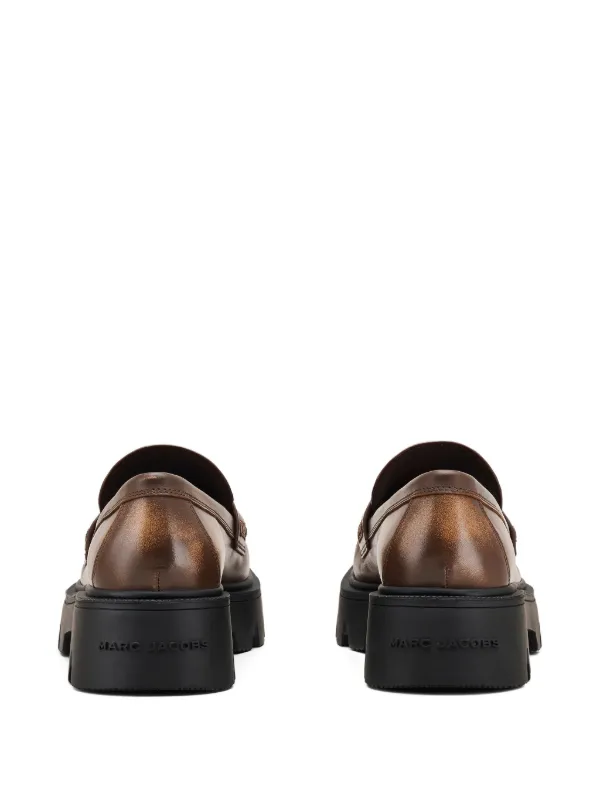 Marc Jacobs logo-plaque Chunky Loafers | Brown | FARFETCH