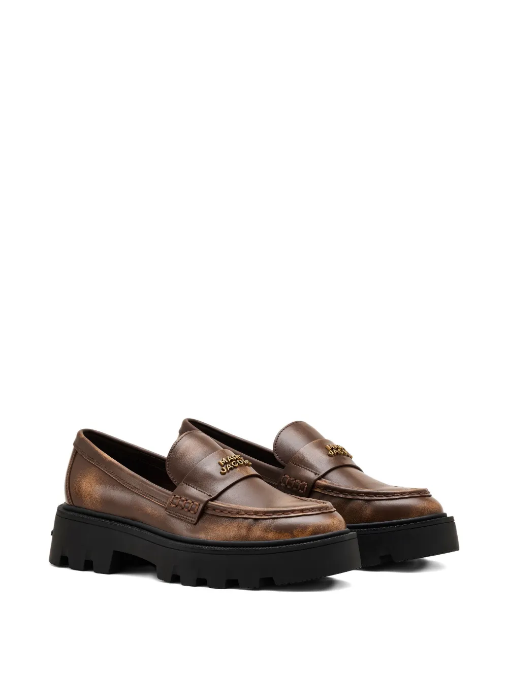 Marc Jacobs logo-plaque chunky loafers - Bruin