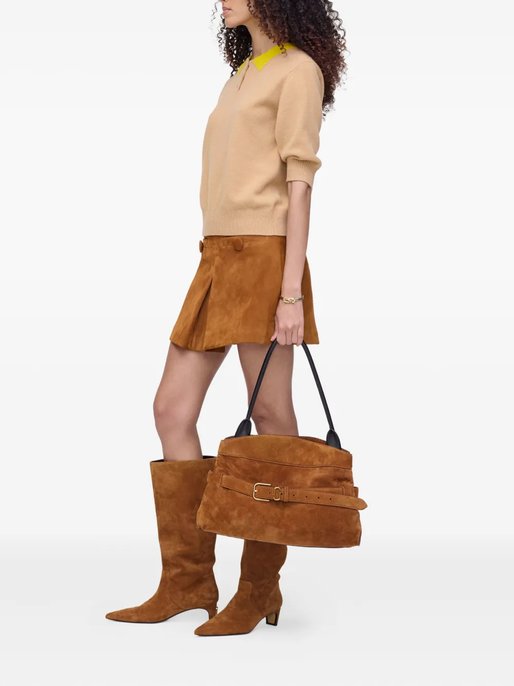 Marc Jacobs contrast-collar wool polo - Bruin