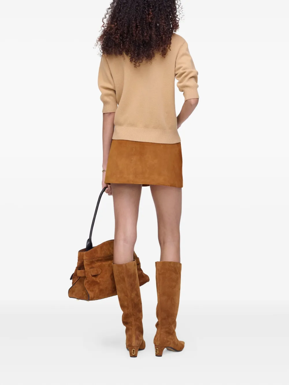 Marc Jacobs Wollen poloshirt met contrasterende kraag Bruin