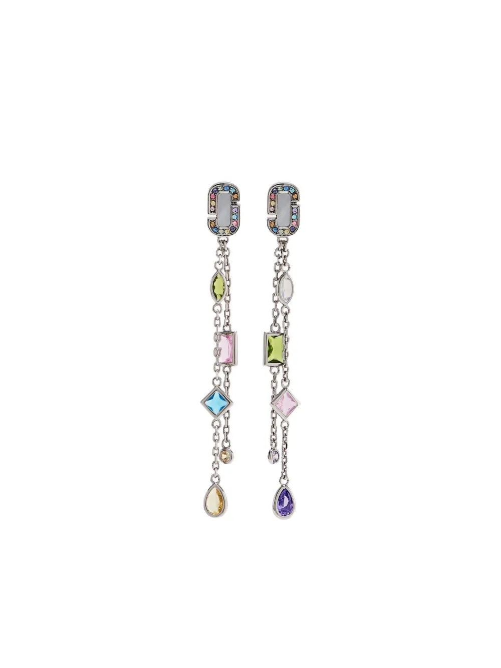 Marc Jacobs The J Marc Luxe Gem Linear earrings - Argento