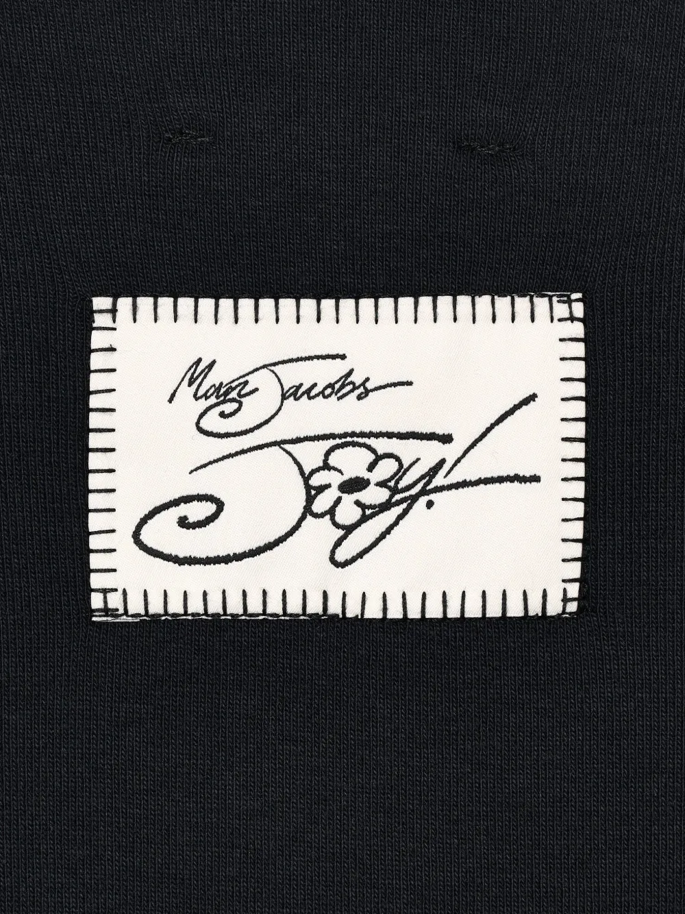 Marc Jacobs Flower-embellished Tee In Black