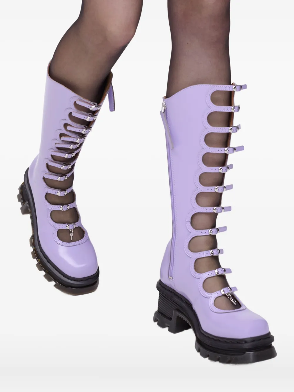 Marc Jacobs Xdr. Martens 160mm The Kiki Cut-out Boots In Purple