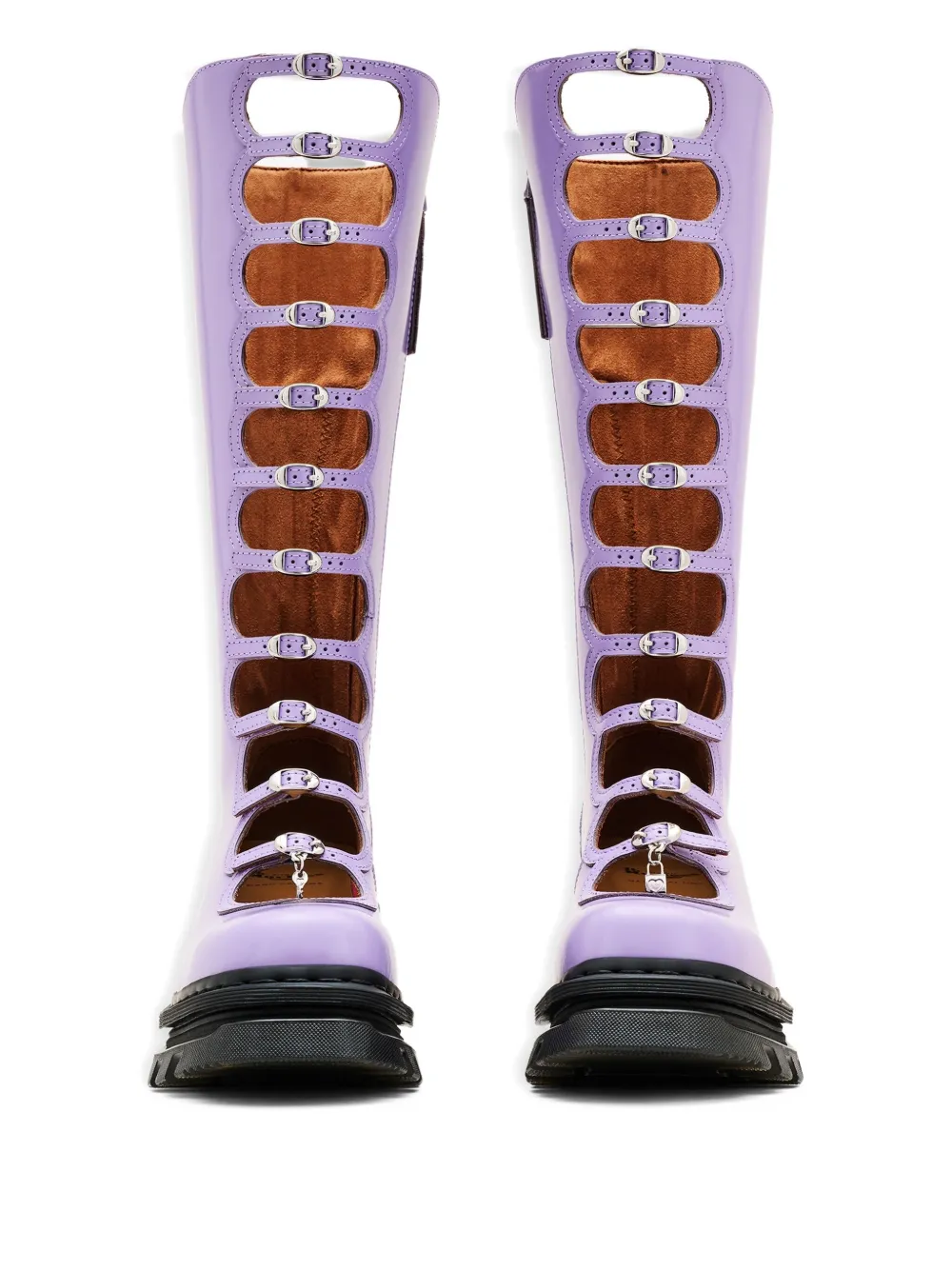 Marc Jacobs Xdr. Martens 160mm The Kiki Cut-out Boots In Purple