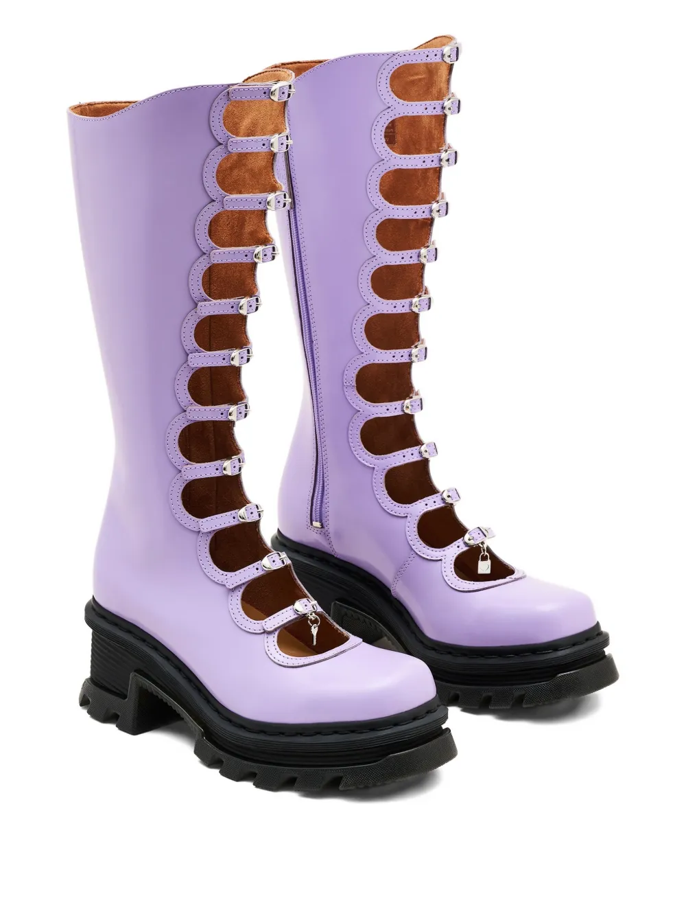 Marc Jacobs Xdr. Martens 160mm The Kiki Cut-out Boots In Purple
