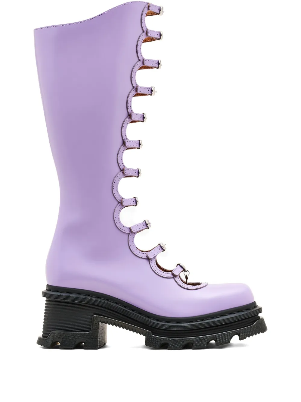 Marc Jacobs Xdr. Martens 160mm The Kiki Cut-out Boots In Purple