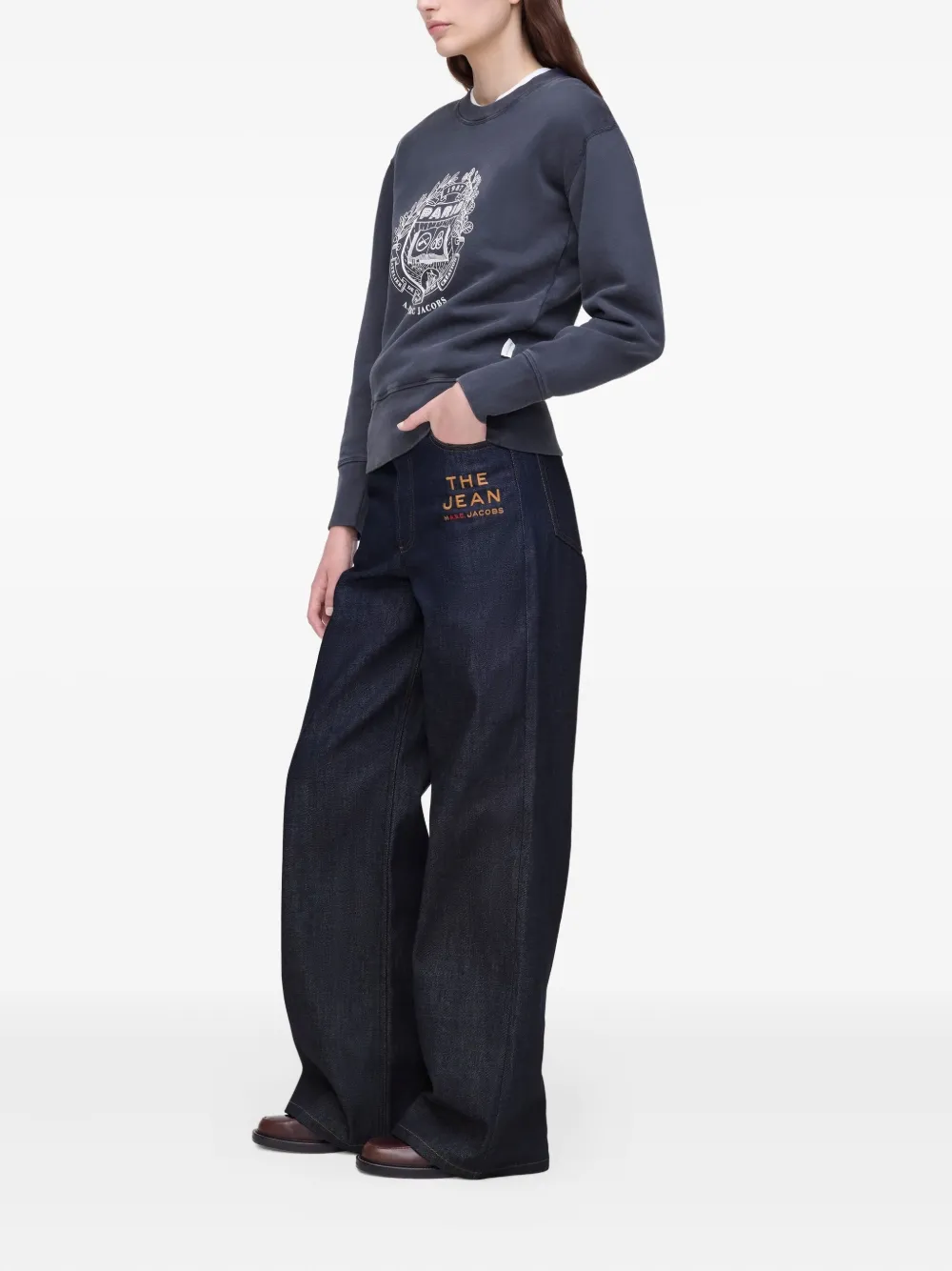 Marc Jacobs The Elisabeth Embroidered Jeans In Blue