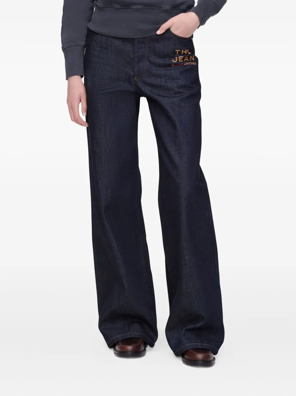 Marc Jacobs The Elisabeth Embroidered Jeans In Blue
