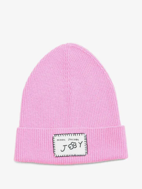 Marc Jacobs logo-patch beanie