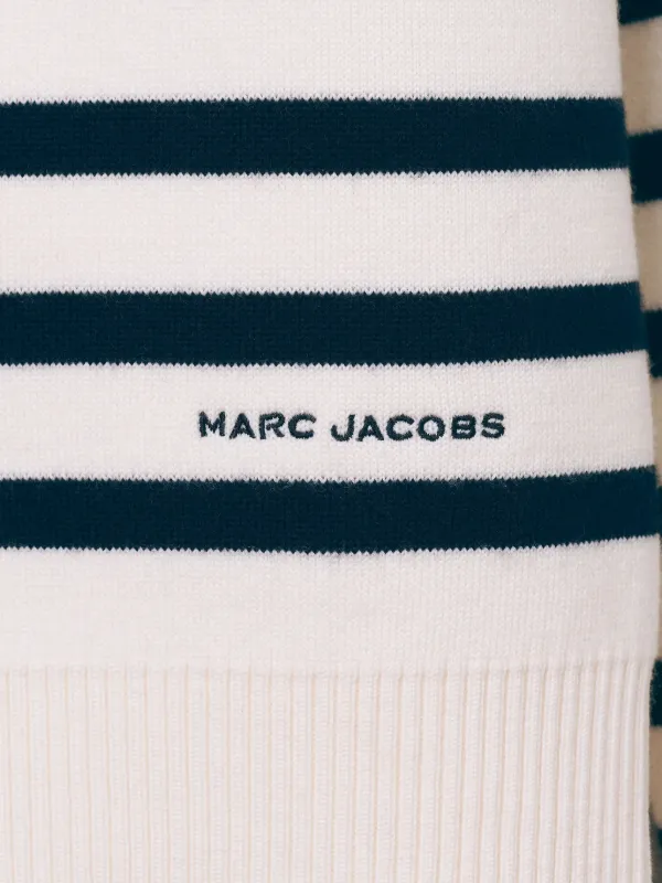 Marc Jacobs Breton Stripe button-detailed Sweater White