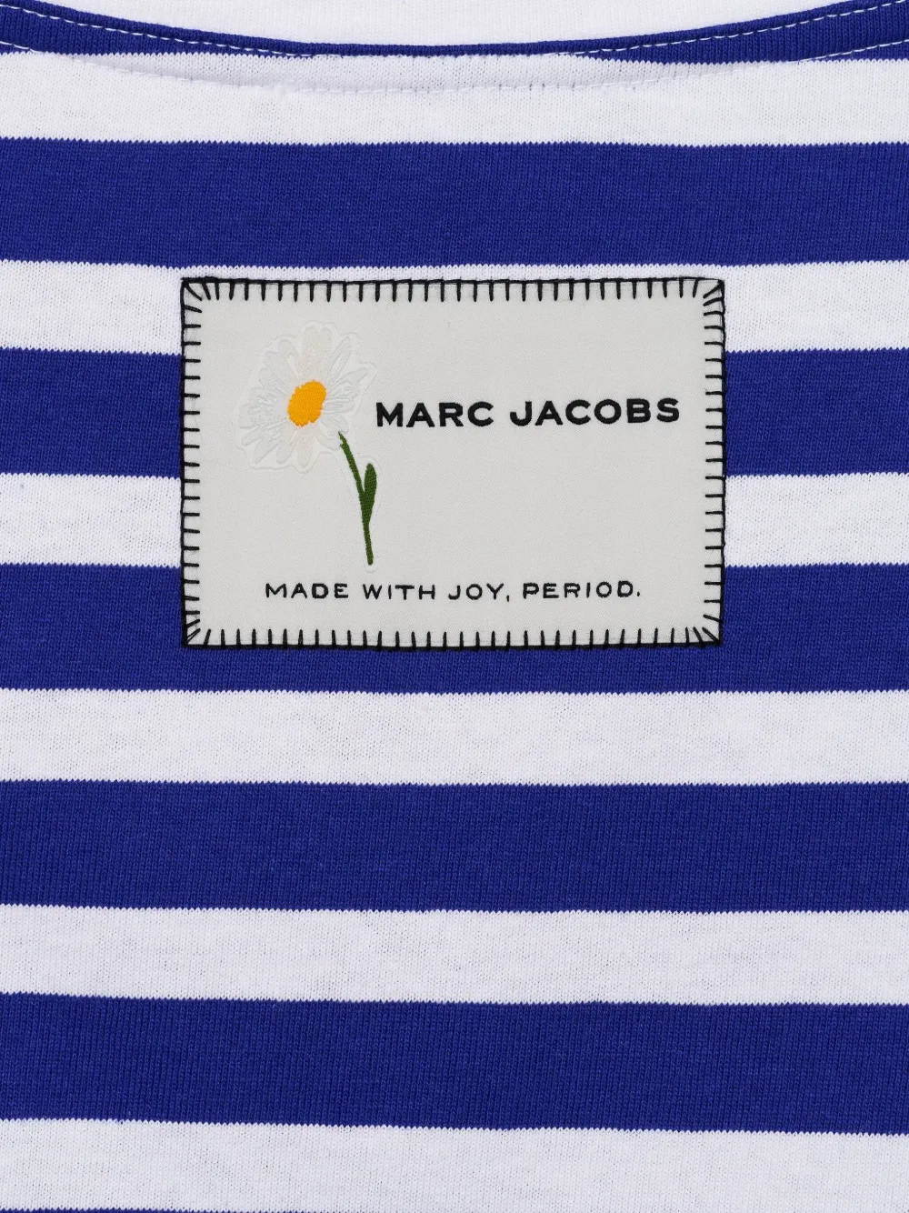 Marc Jacobs Gestreepte top met bloempatch Blauw