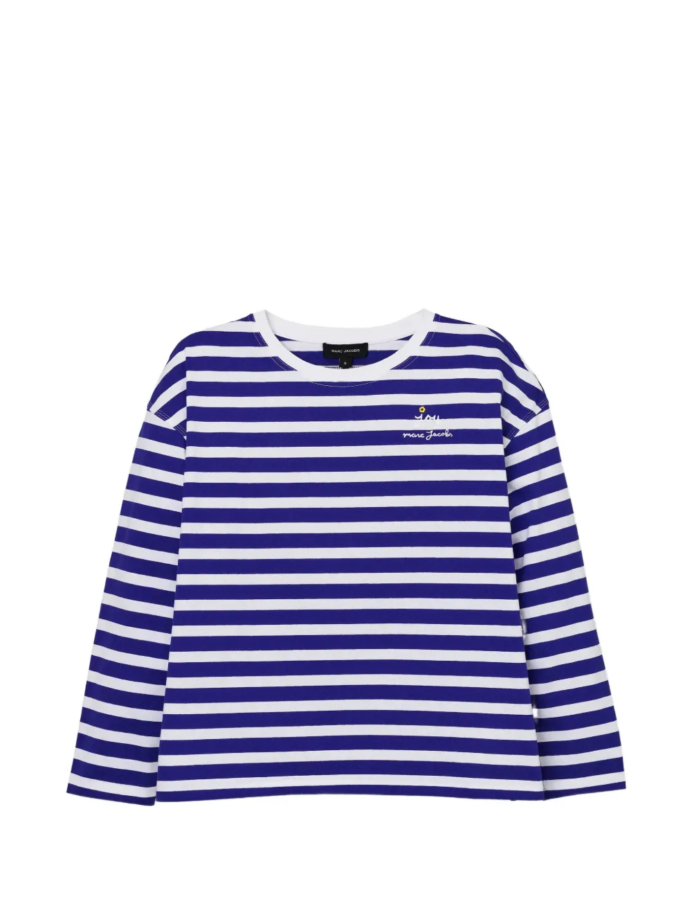 Marc Jacobs striped flower-patch top - Blu