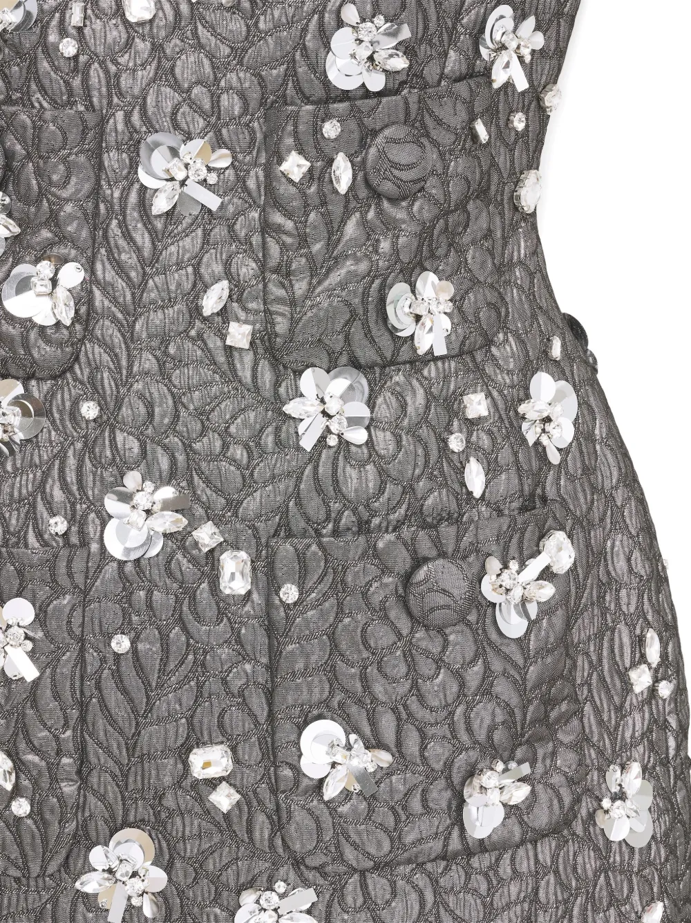 Marc Jacobs Embellished Sleeveless Dress In Gray