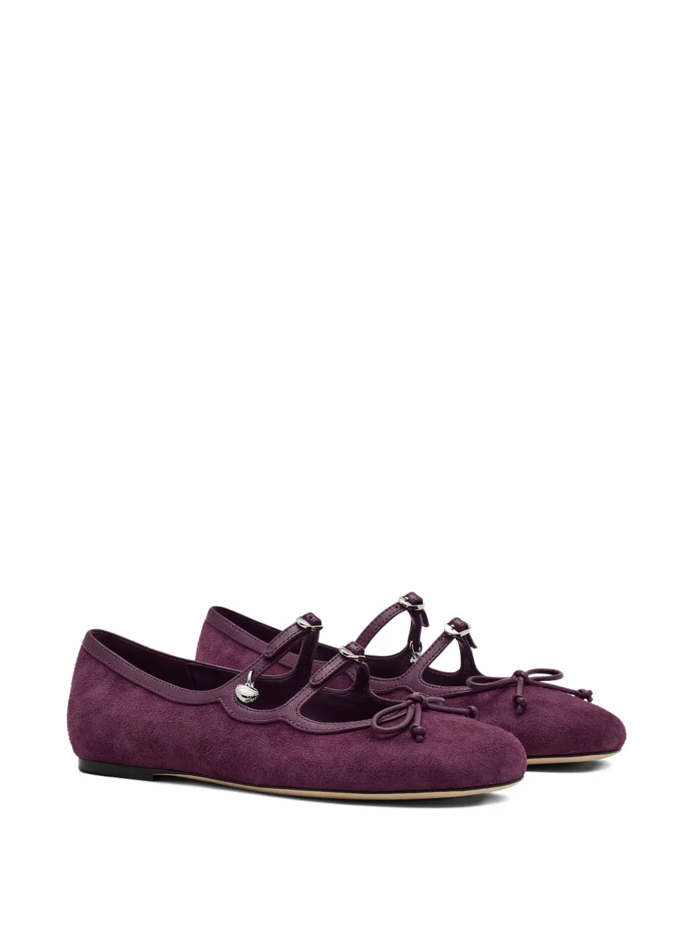 Marc Jacobs bow-detail ballerina flats - Paars