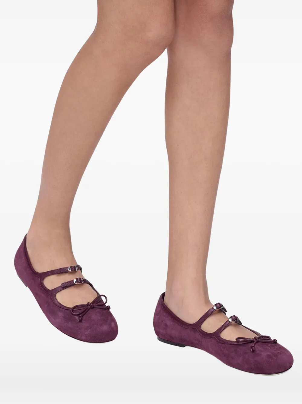 Marc Jacobs bow-detail ballerina flats Paars