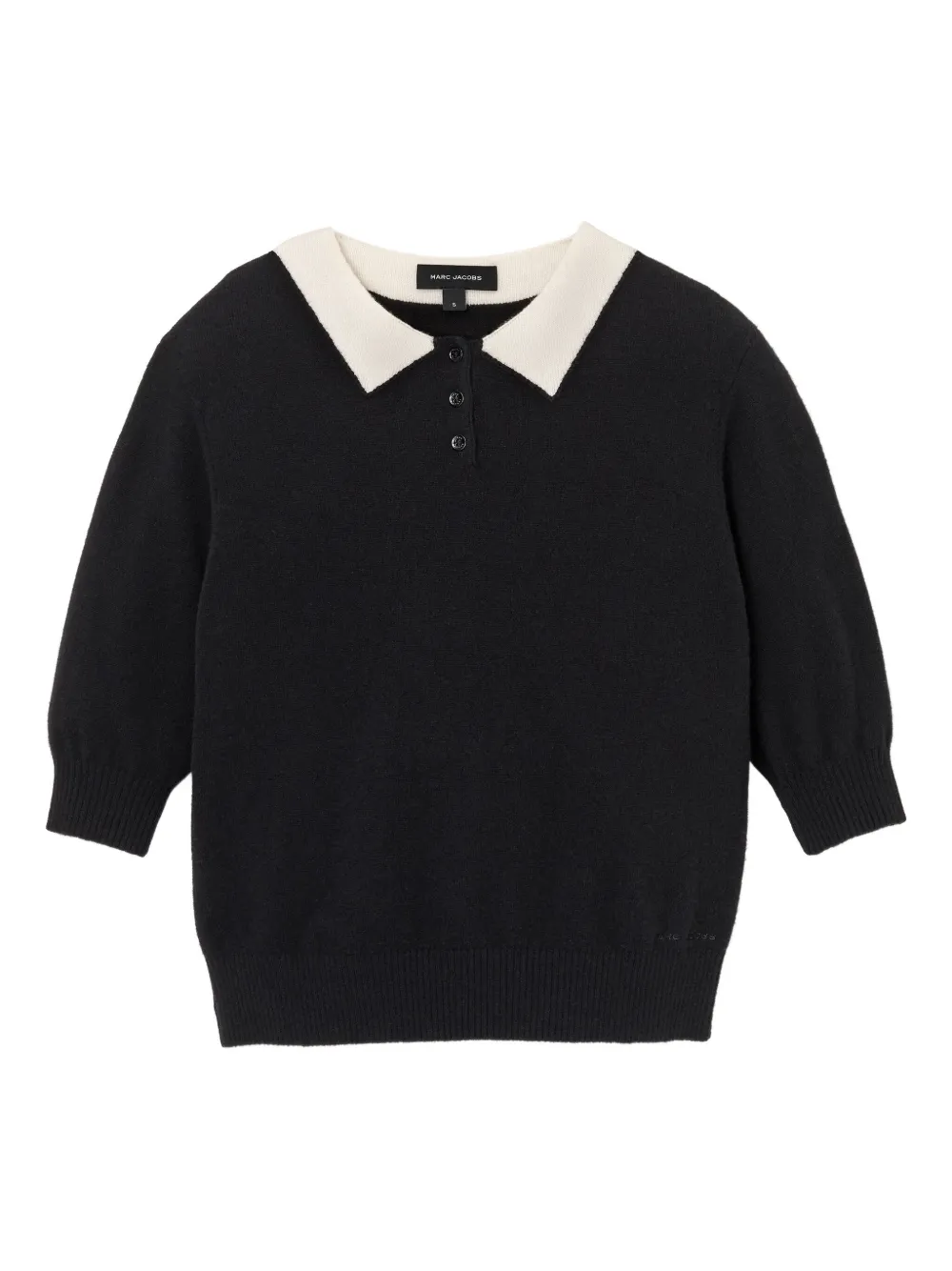 Marc Jacobs Wollen top met contrasterende kraag Zwart