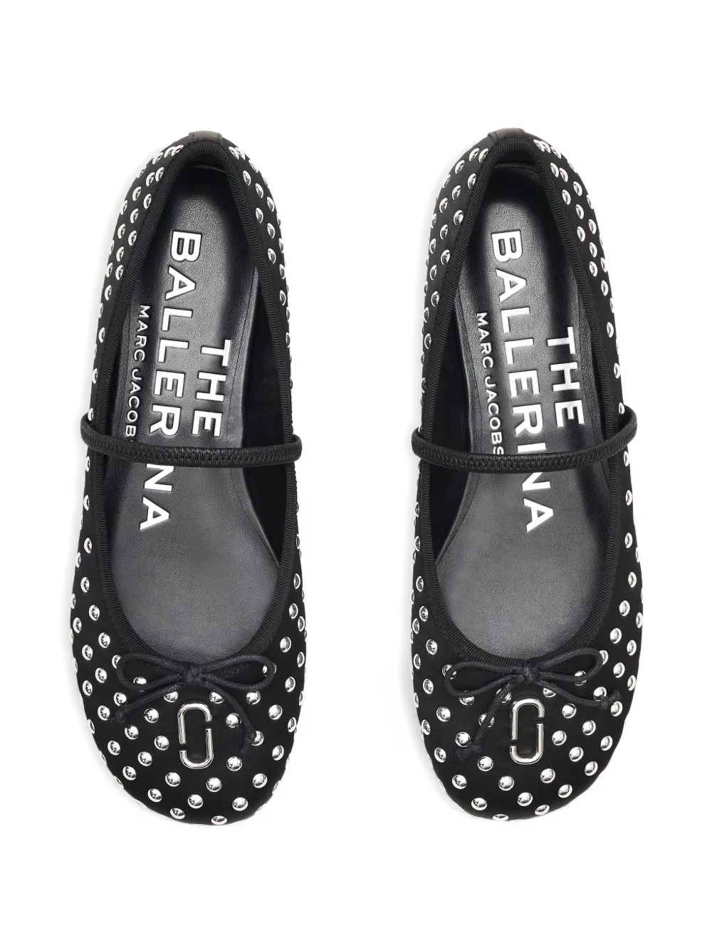 Marc Jacobs studded ballerina flats Black
