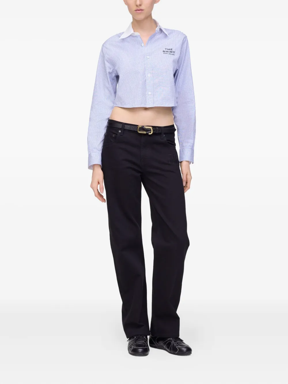 Marc Jacobs Leren riem met geknoopte gesp Zwart