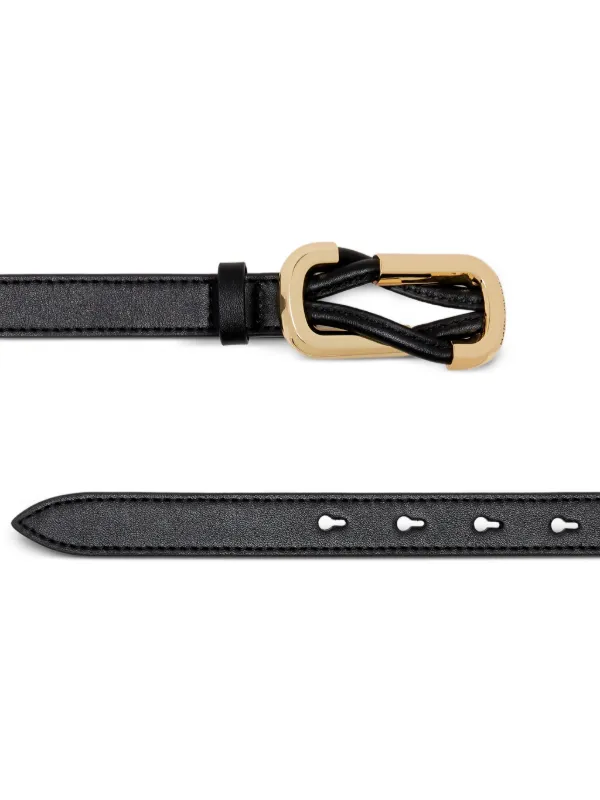 Marc Jacobs Black and Gold Logo Belt Marc Jacobs Leather Logo Reversible Belt Mustard/Black Size  main image 4