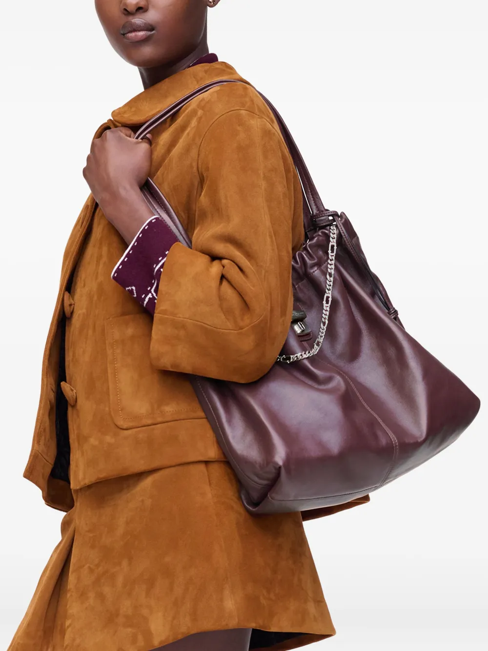 Marc Jacobs The Cristina shopper verfraaid met ketting en trekkoord Rood