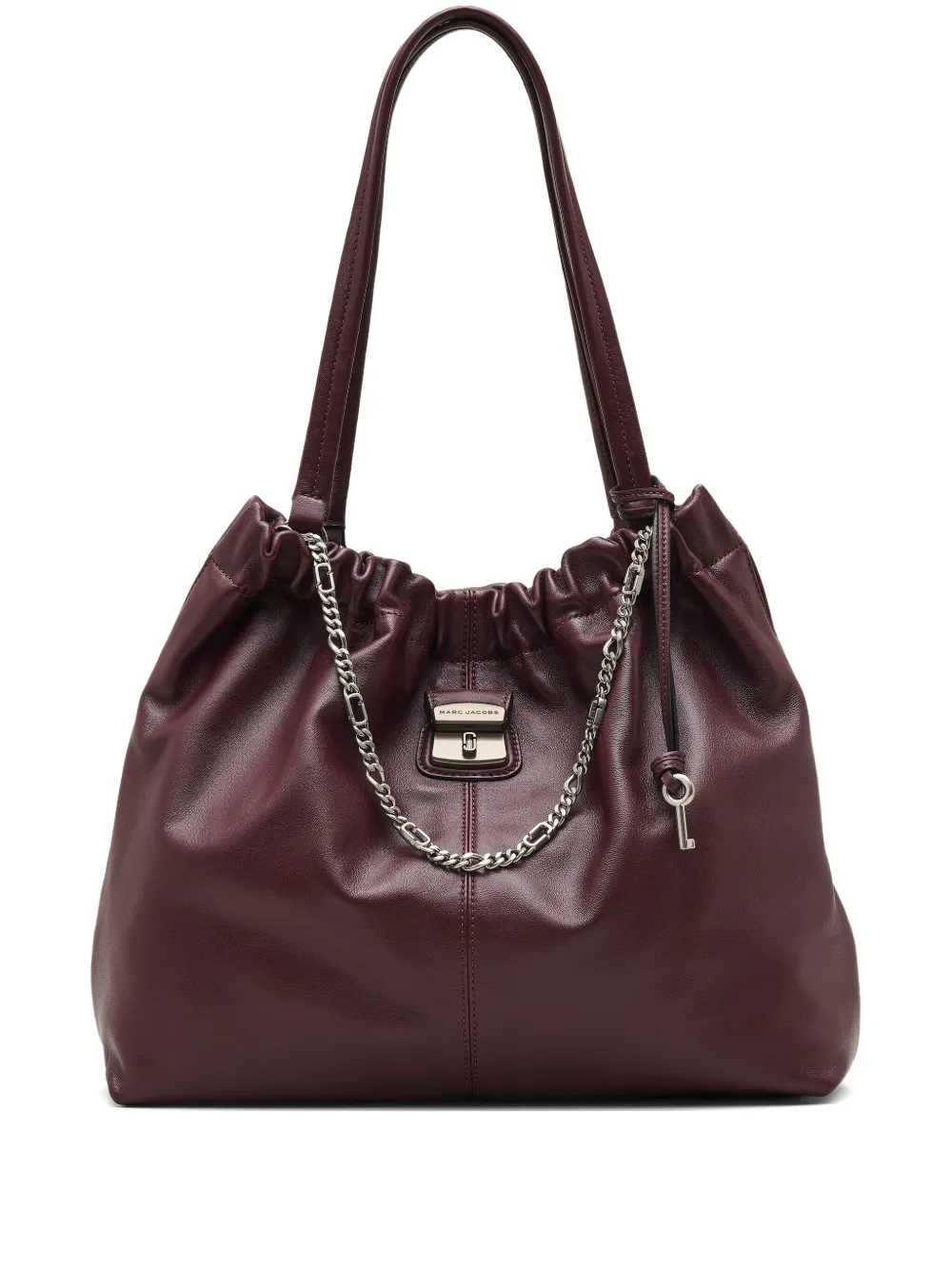 Marc Jacobs The Cristina chain-embellished drawstring tote bag Rood