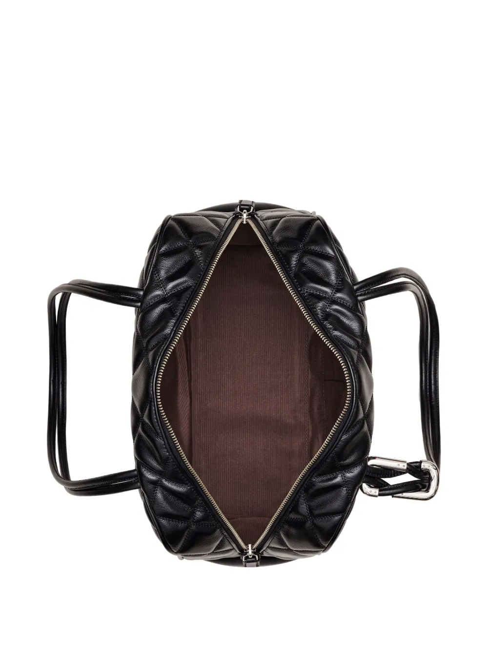 Marc Jacobs The Quilted Leather Dual Satchel Handbag In Black