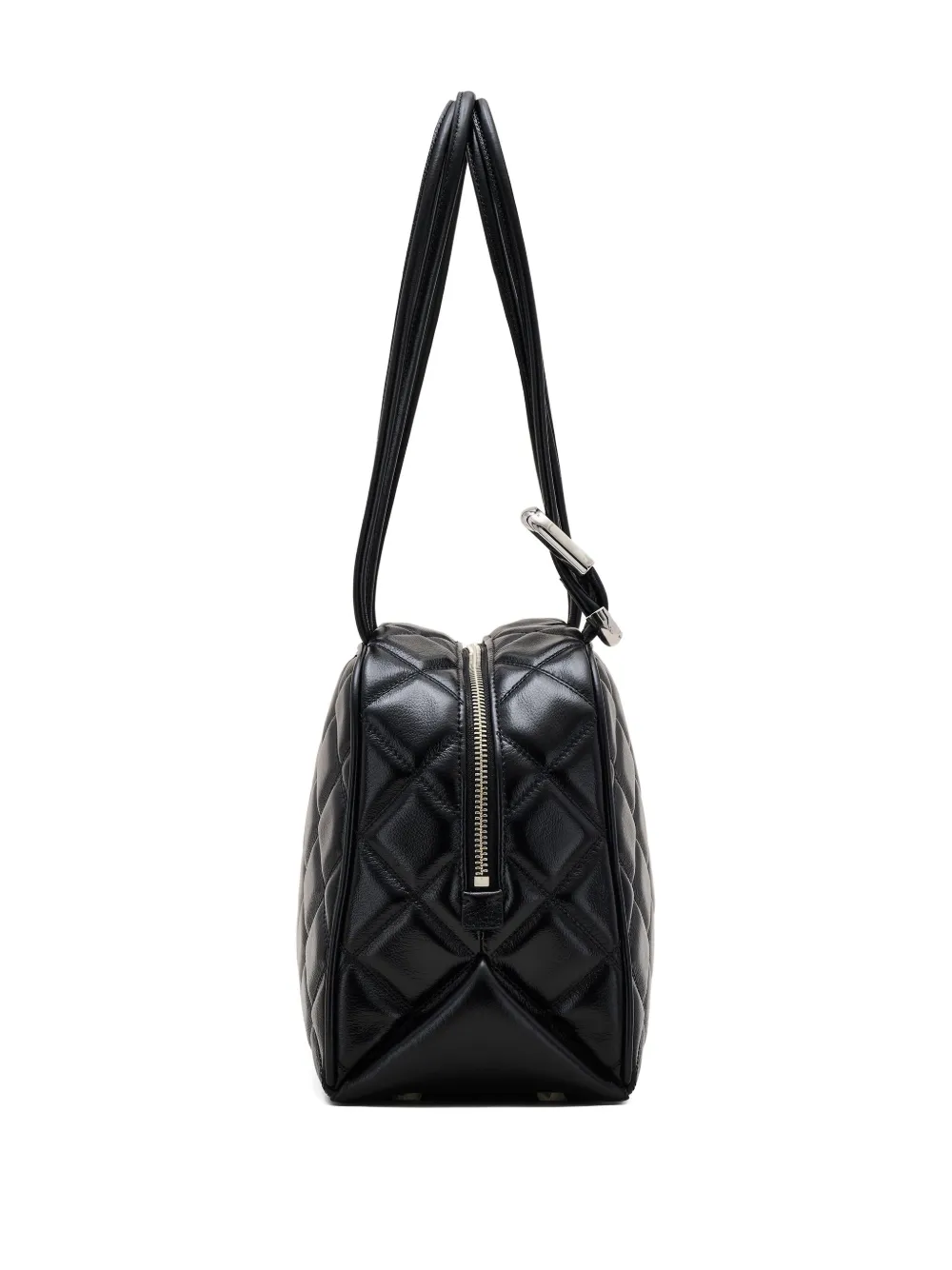 Marc Jacobs The Quilted Leather Dual Satchel Handbag In Black