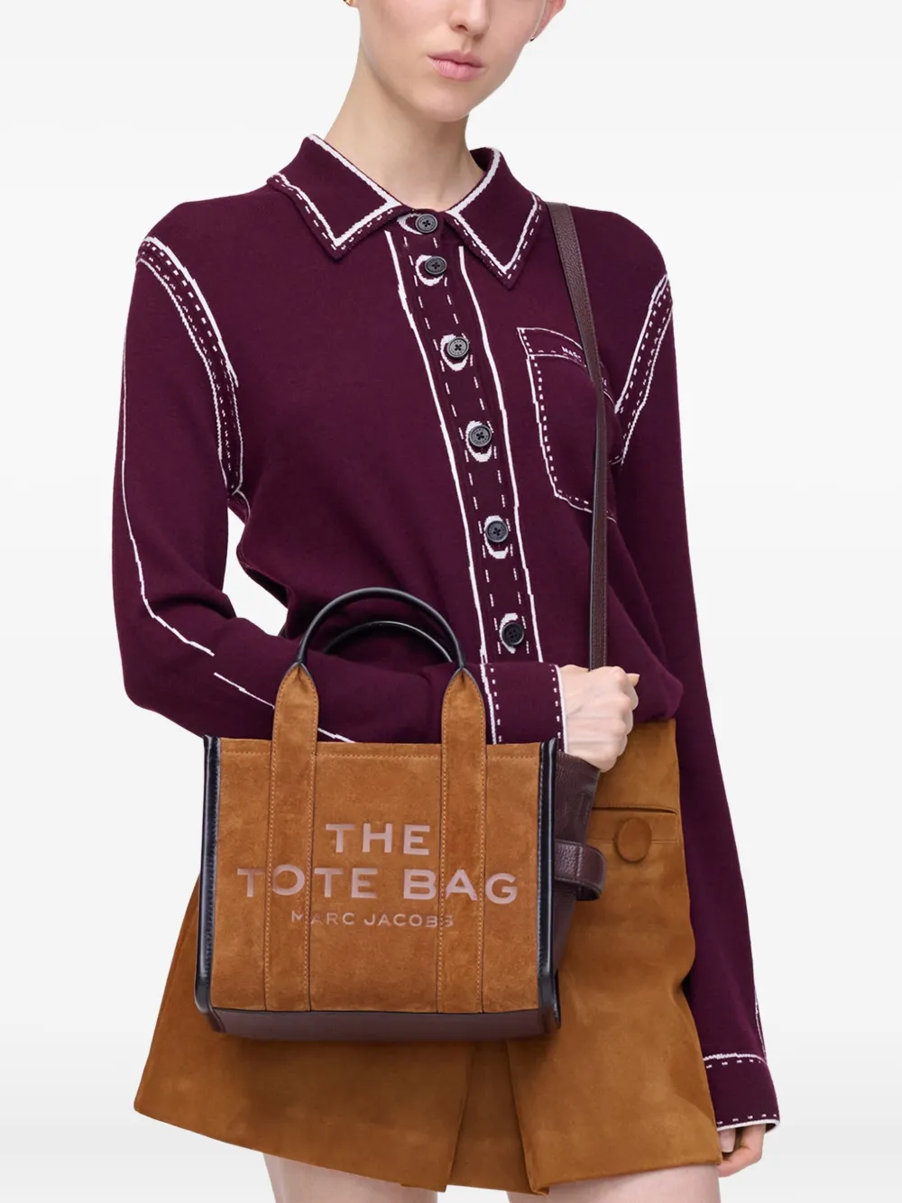 Marc Jacobs The Suede Small Tote bag - Bruin
