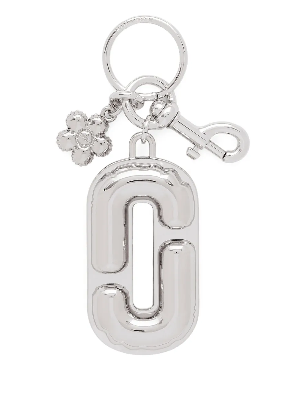Marc Jacobs The J Marc sleutelhanger verfraaid met bloemen Zilver