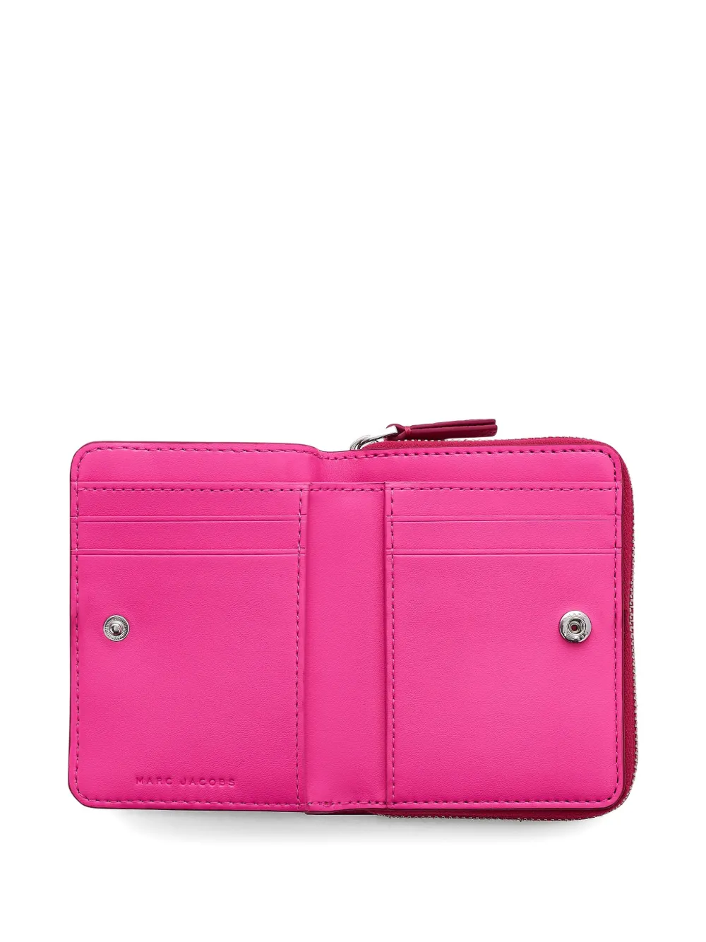 Marc Jacobs Zip-around Leather Wallet In Pink