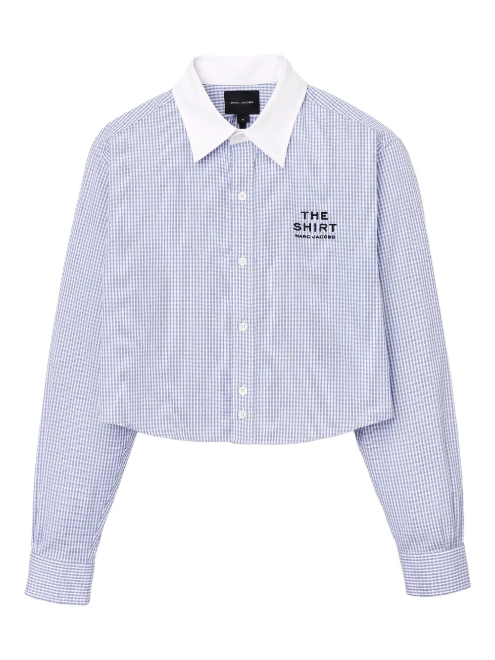Marc Jacobs Cropped blouse met gingham ruit Blauw