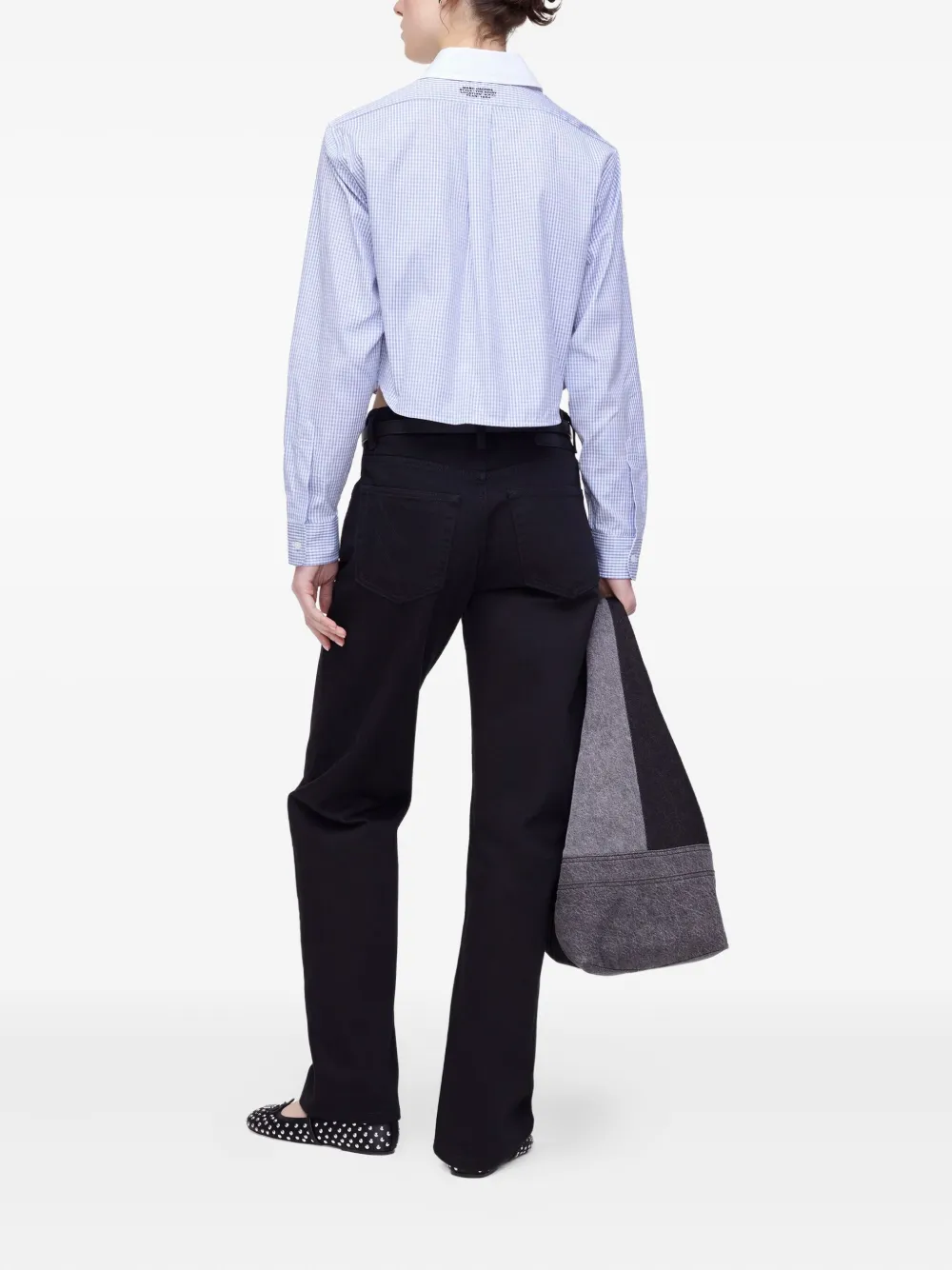 Marc Jacobs Cropped blouse met gingham ruit Blauw