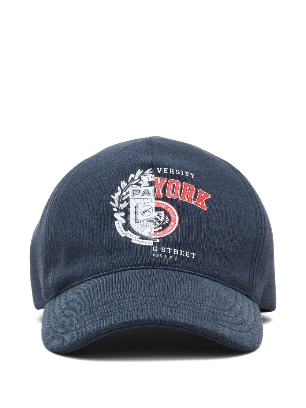 Marc Jacobs Varsity Printed Cap In Blue